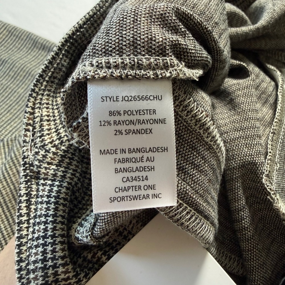 Jules & Leopold Houndstooth Leggings Brown Black Plaid Slim Pants JQ26566CHU New - Picture 4 of 12